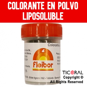COLORANTE FLEIBOR POLVO LIPOSOLUBLE ROJO 5GR x 1